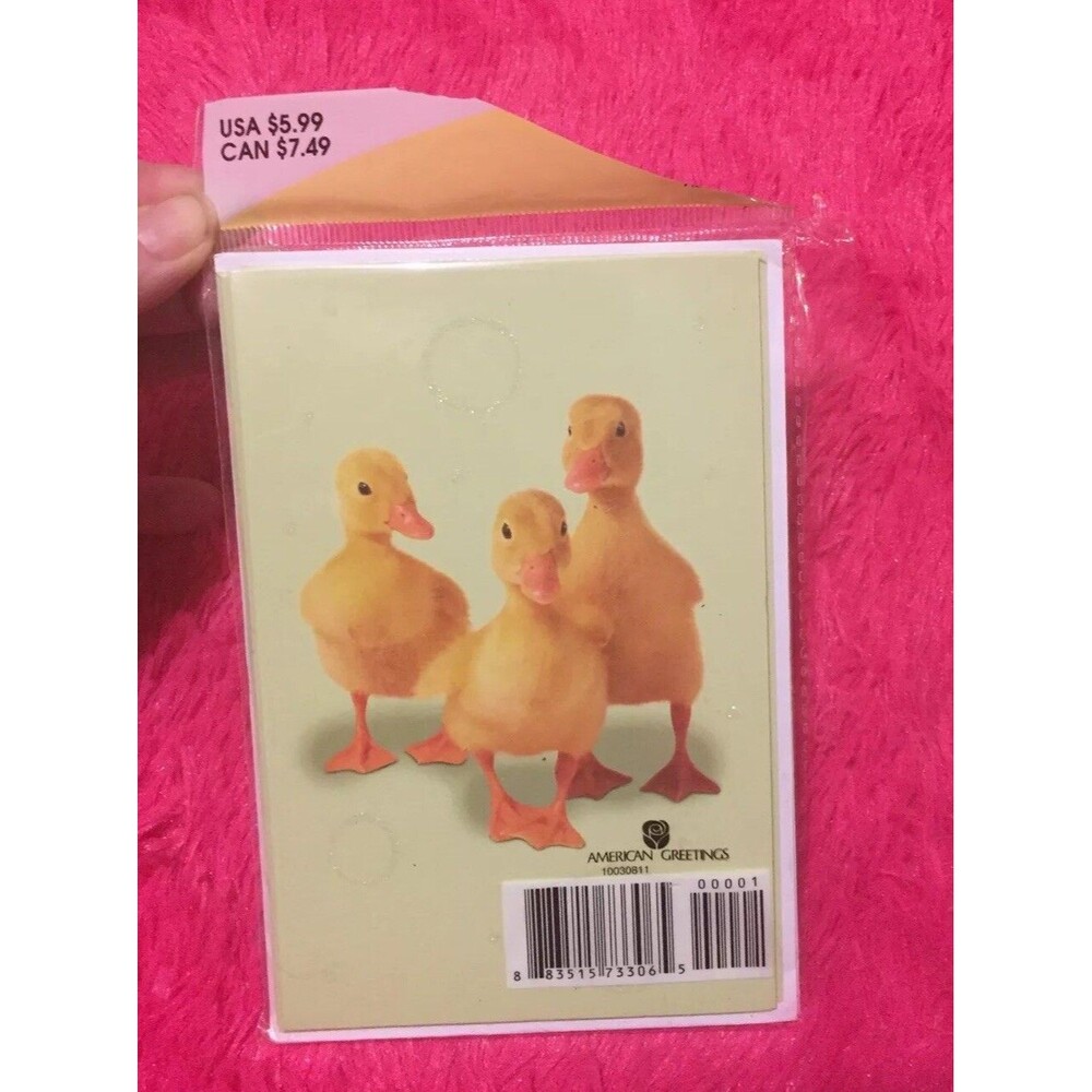 RARE American Greetings Easter Cards Baby Chicks 4 Pack Spring Vintage Card